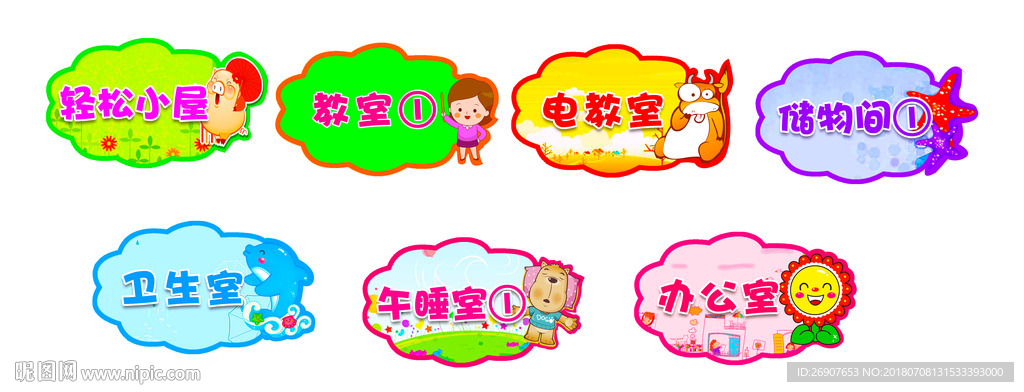 卡通可爱门牌