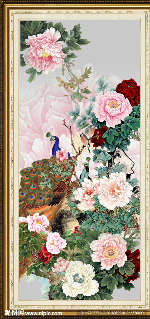国画牡丹