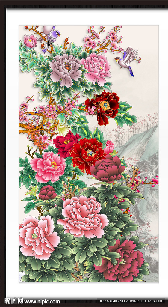 国画牡丹