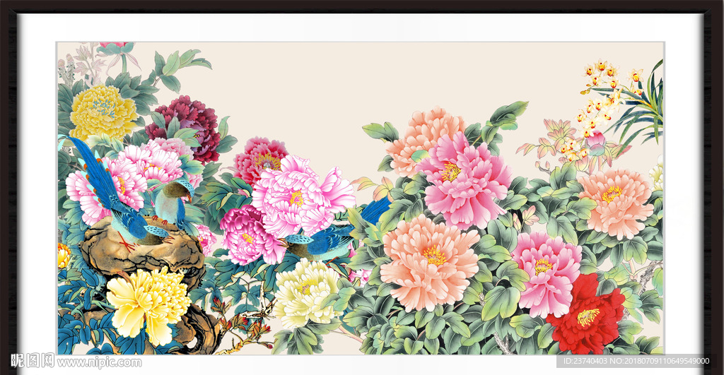 国画牡丹