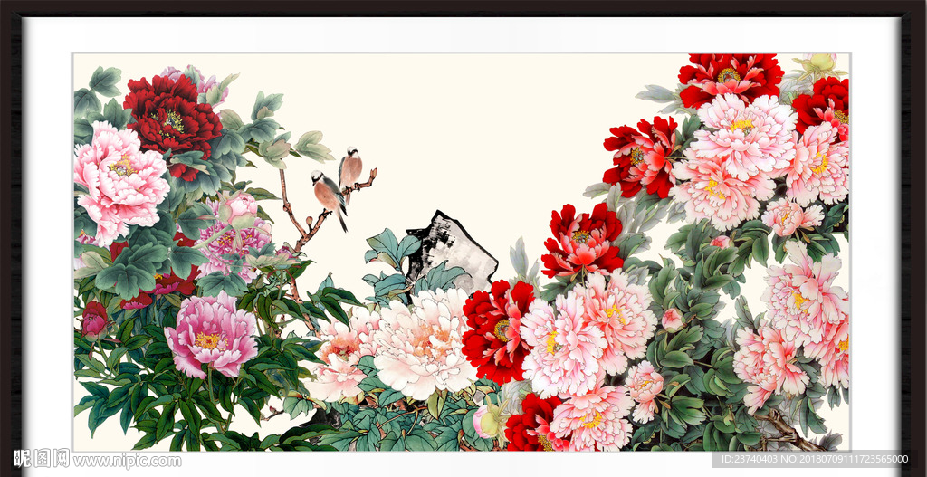 国画牡丹