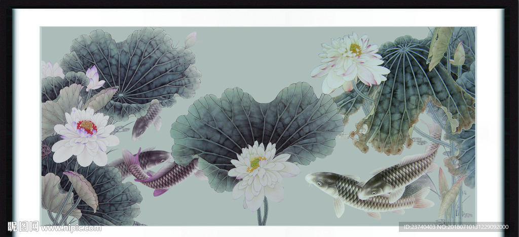 国画荷花