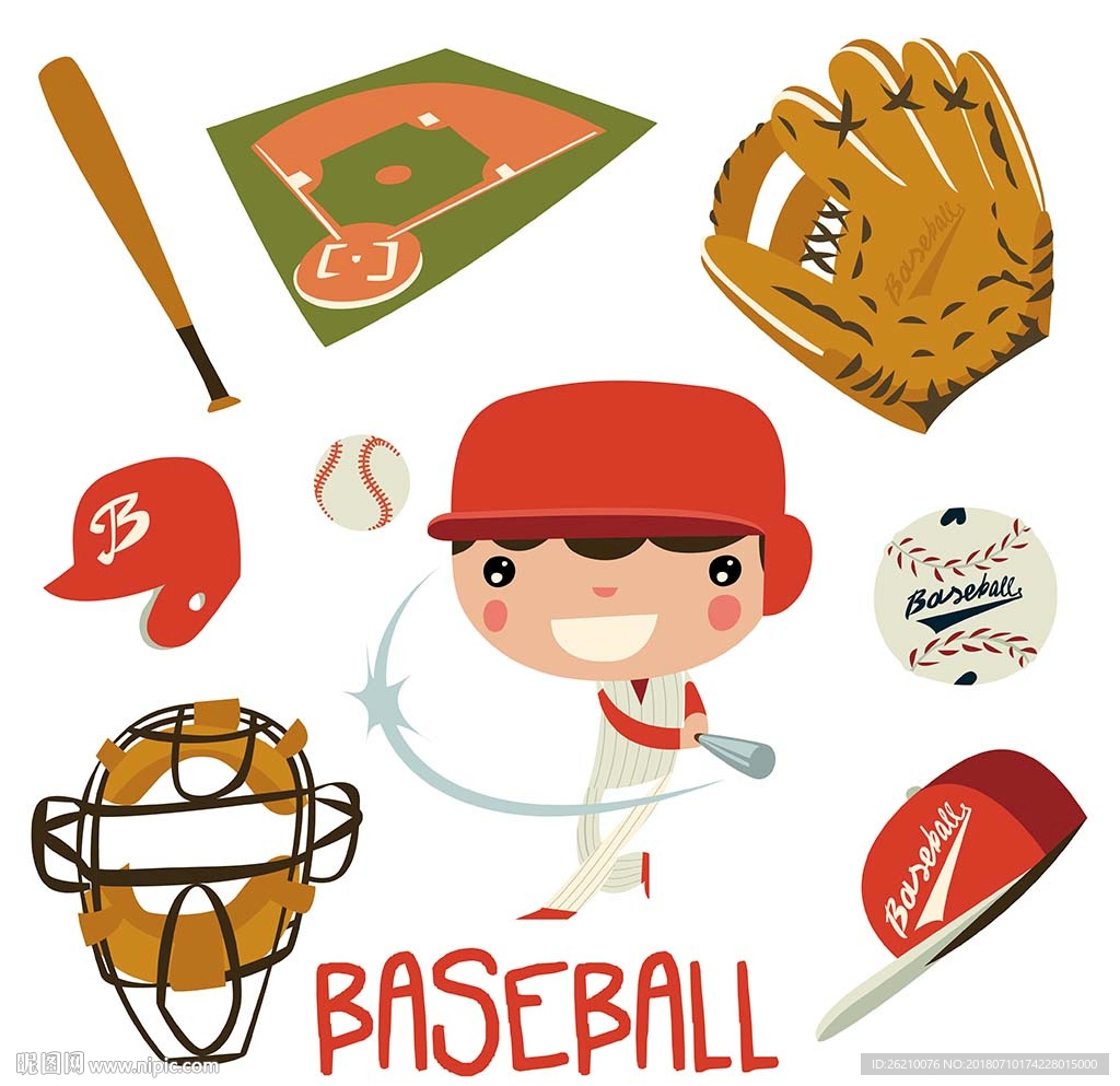 棒球卡通运动人物图片素材-编号08581212-图行天下