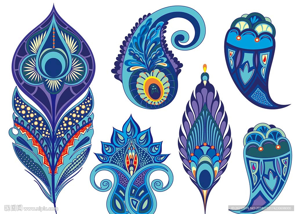 时尚花纹羽毛背景墙