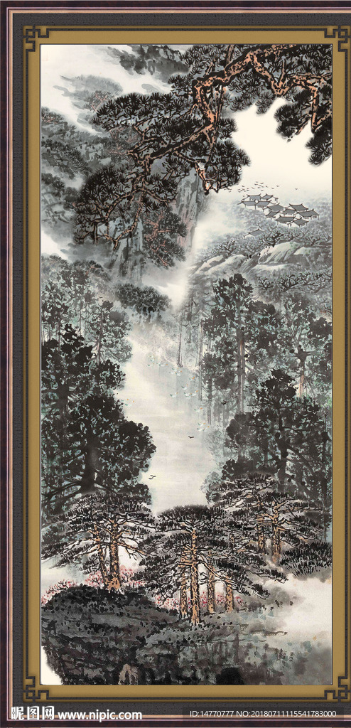 水墨国画山水