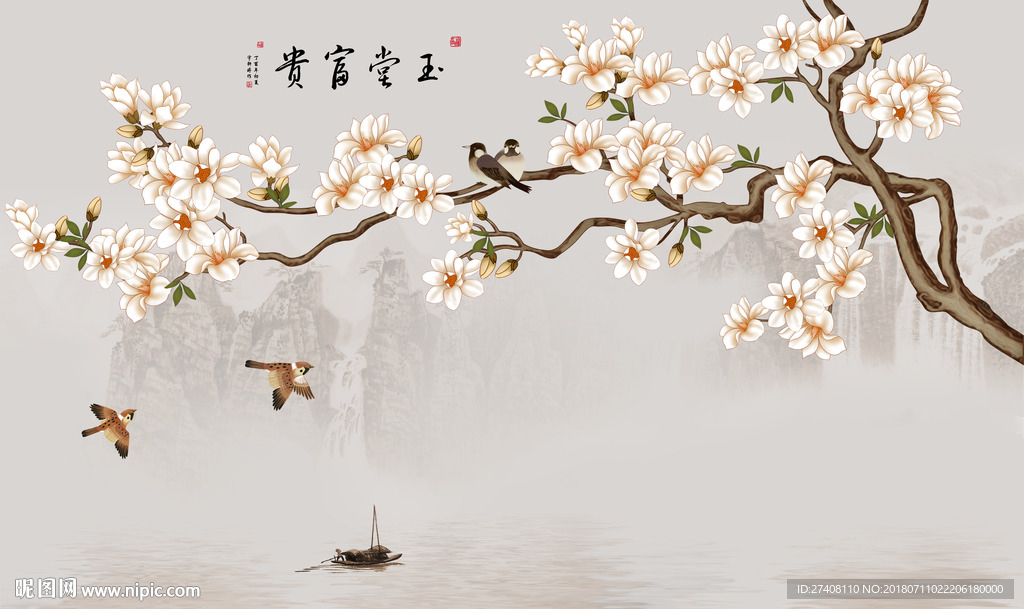 新中式背景墙