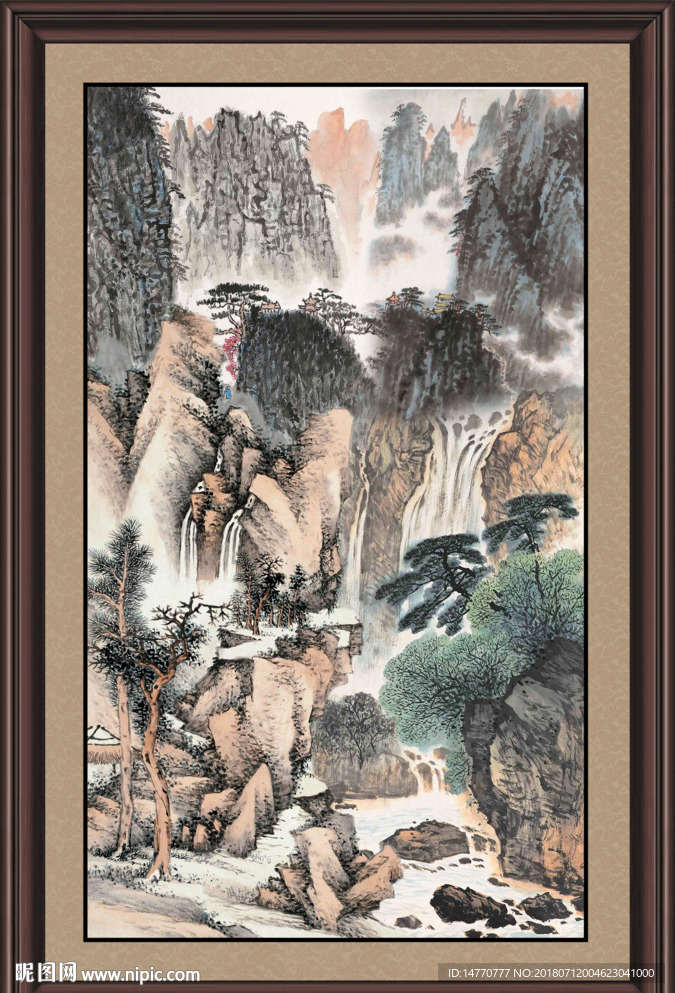 水墨国画山水
