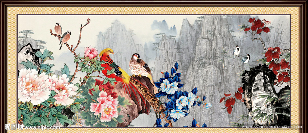 花鸟牡丹