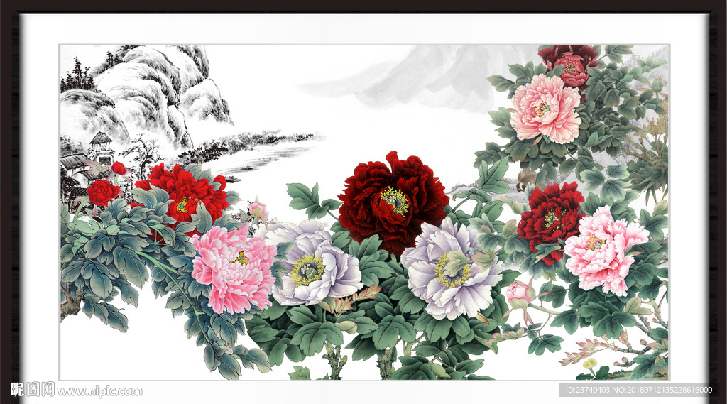 国画牡丹