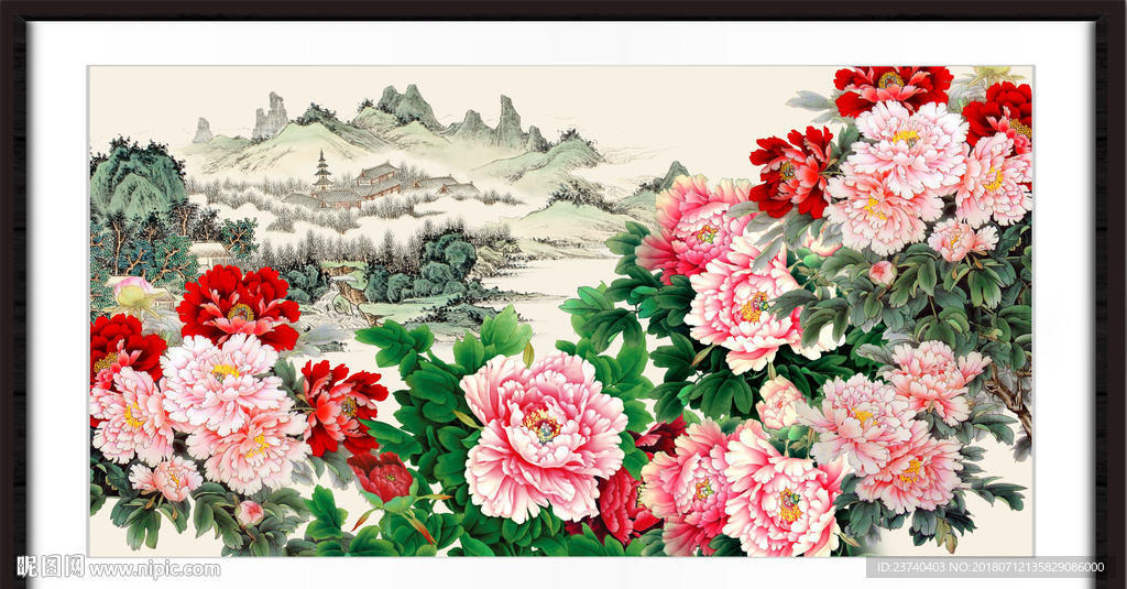 国画牡丹