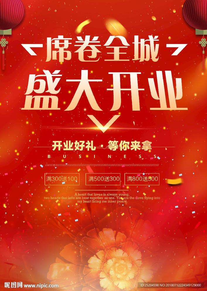 盛大开业海报
