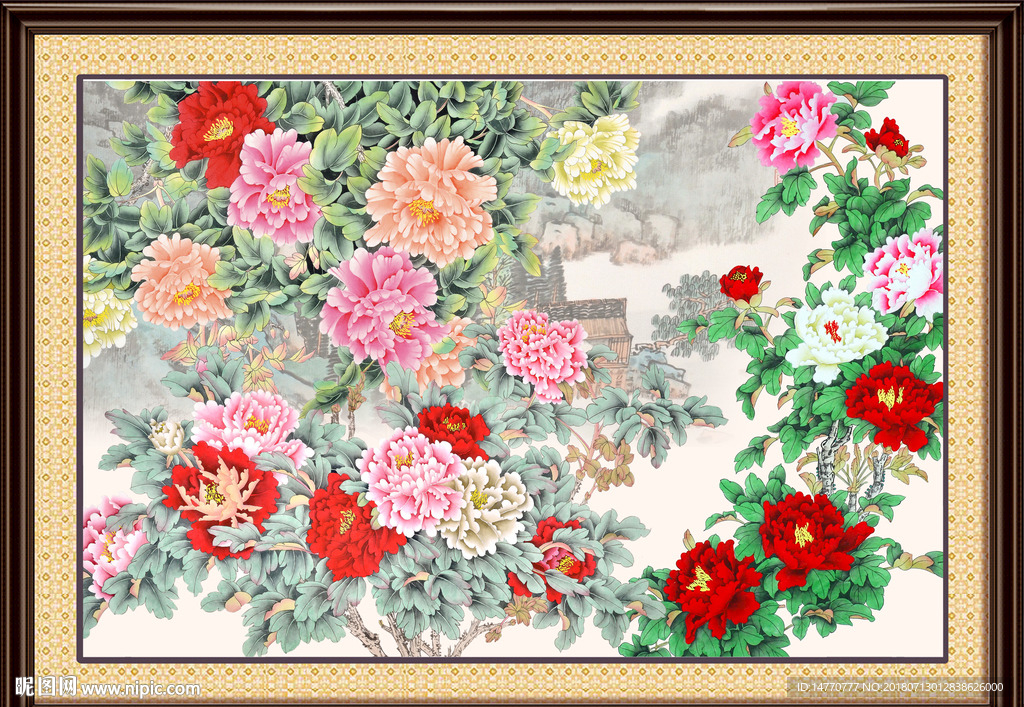国画牡丹
