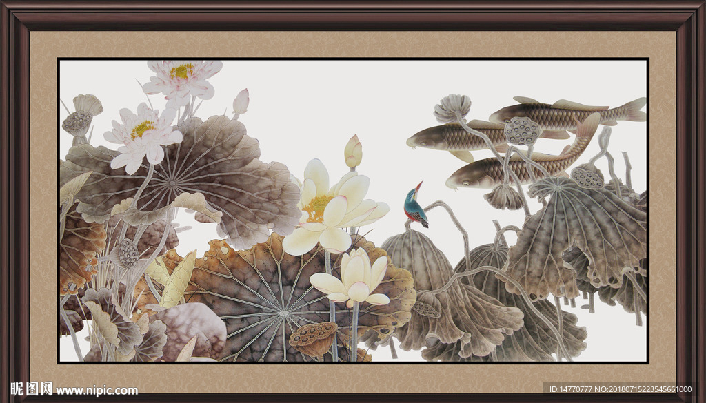 国画荷花