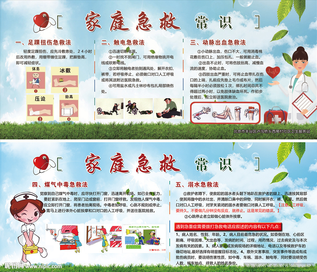 家庭急救常识宣传券