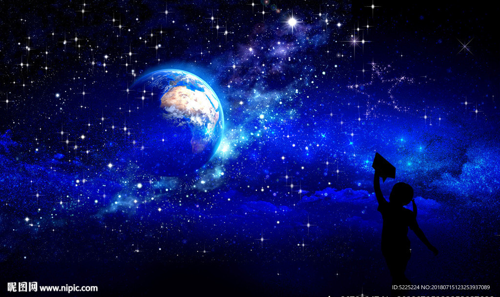 蓝色星空背景