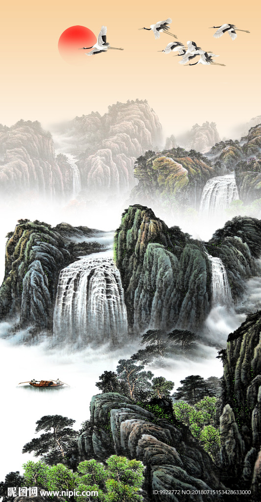水墨山水画