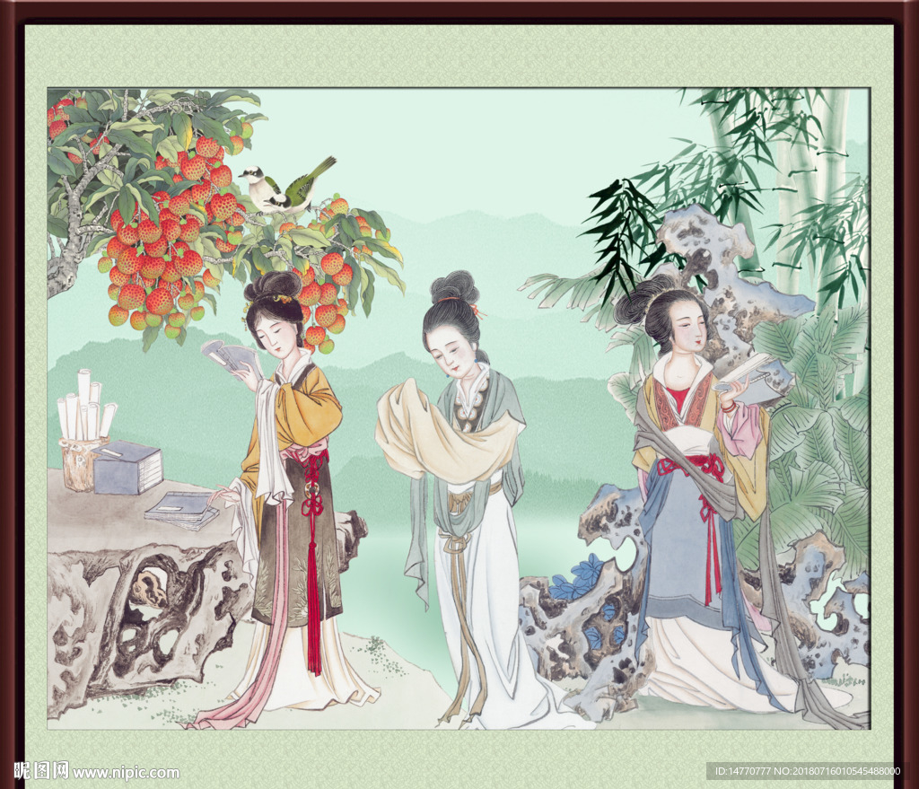 仕女国画