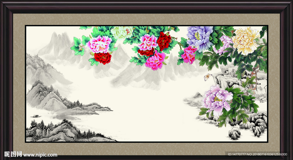 国画牡丹
