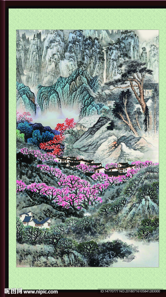 竖幅国画