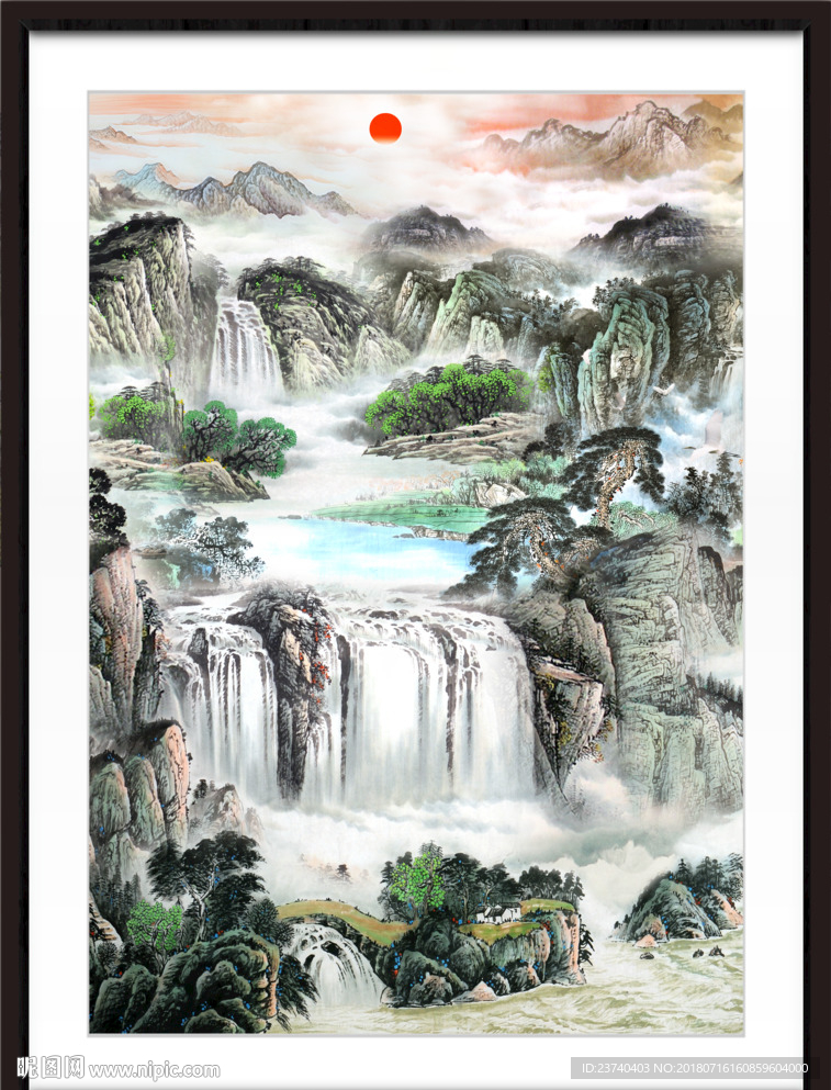 竖幅国画