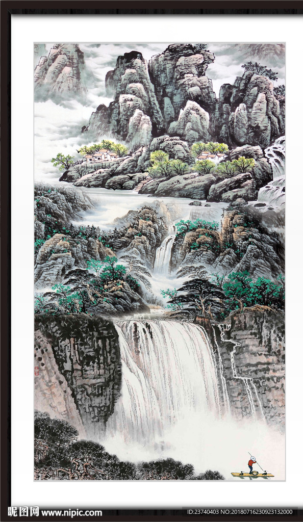 竖幅国画