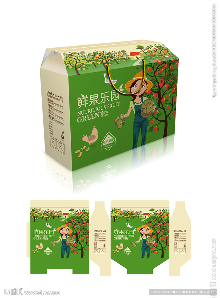 水果礼盒设计(平面图)