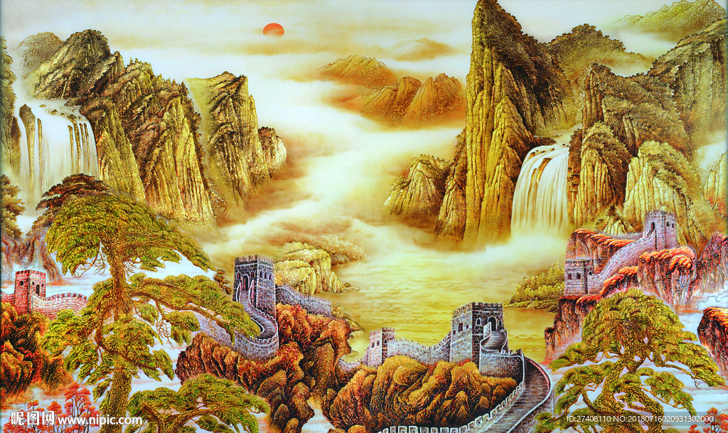 山水背景墙