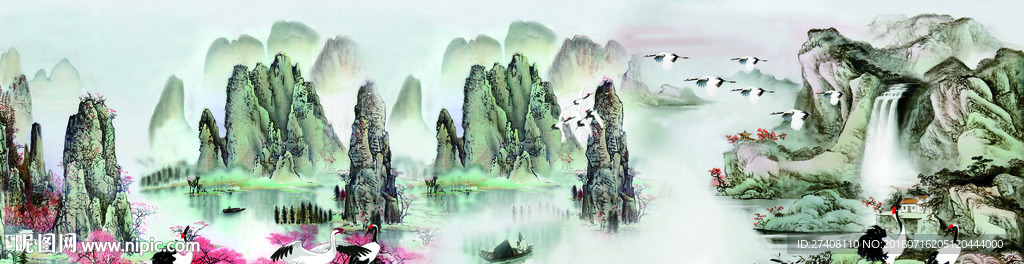 山水背景墙