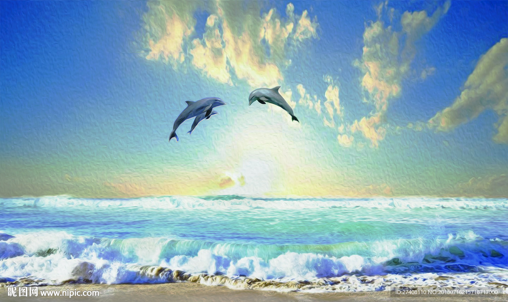 海洋背景墙