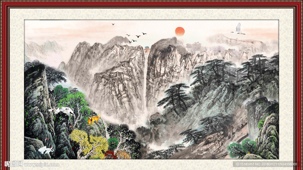 巨幅山水画