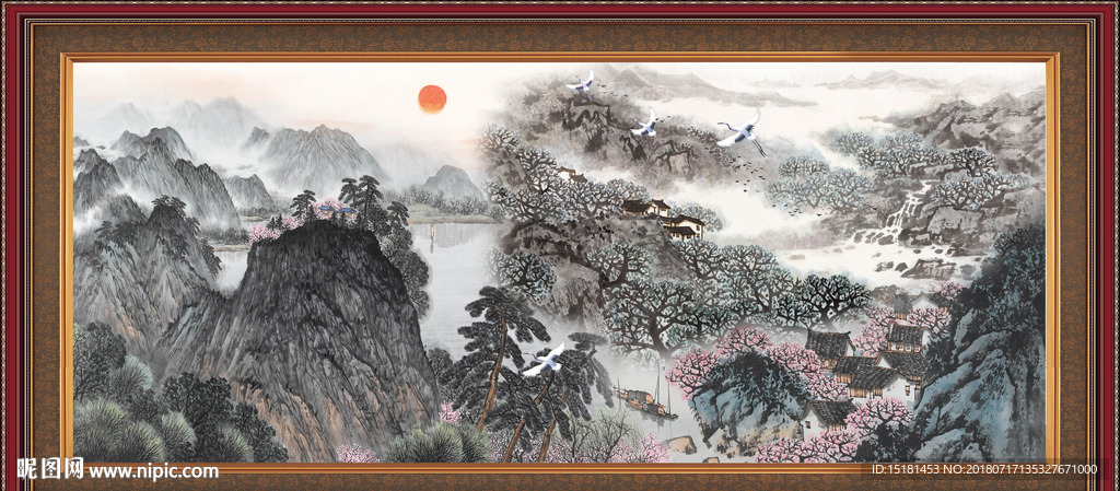 巨幅山水画