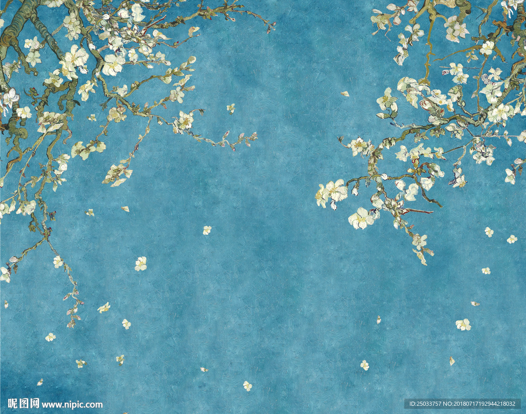 欧式油画效果电视背景底纹素材