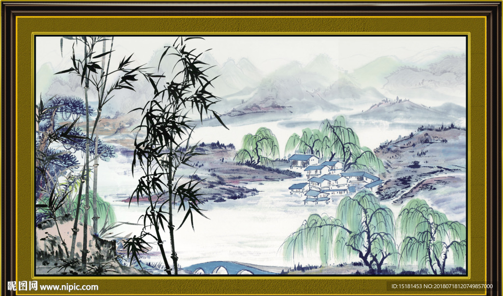 国画竹子