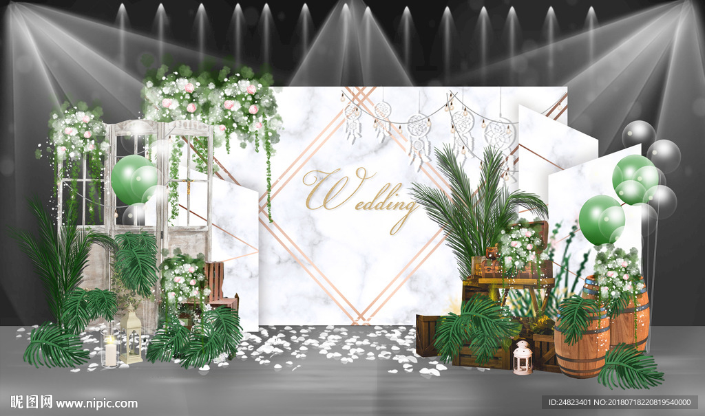 白绿大理石婚礼