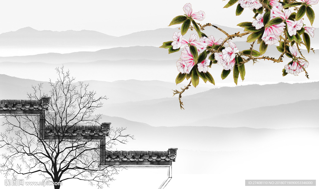 新中式背景墙