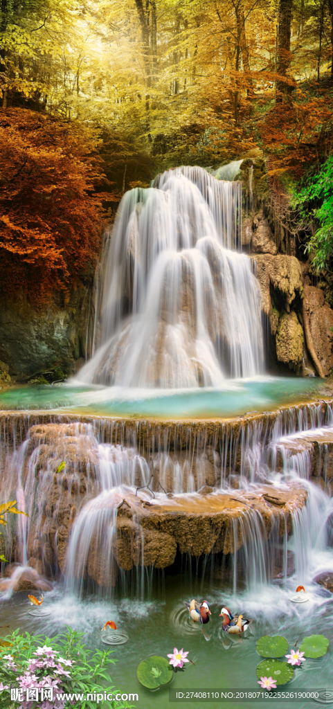 山水玄关背景墙