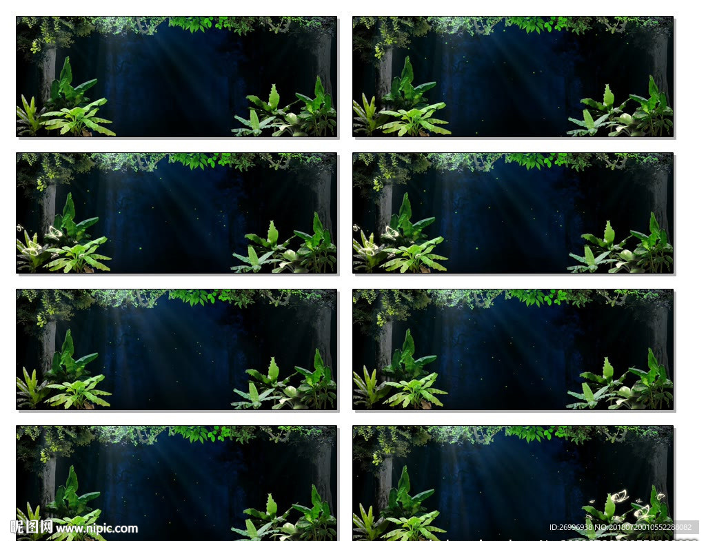 绿色清新梦幻LED大屏视频素材
