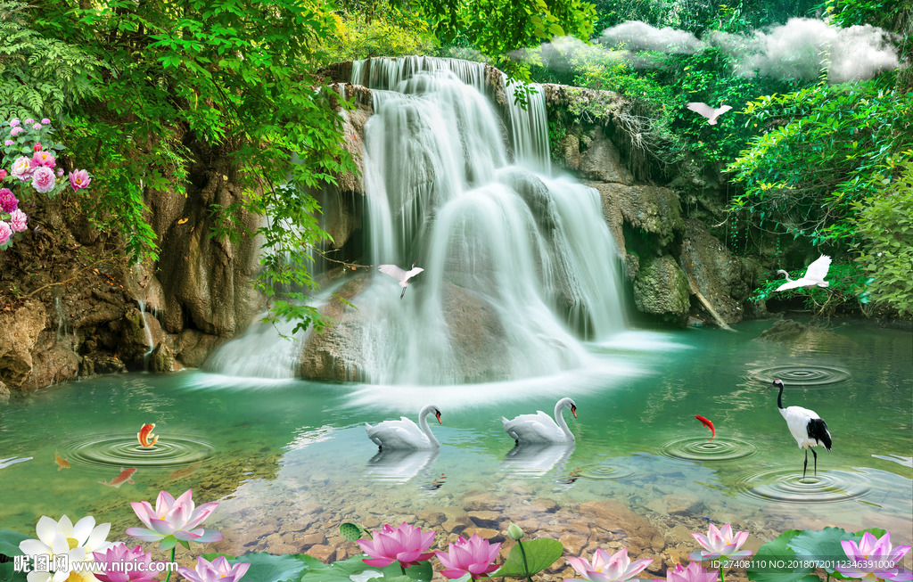 山水背景墙