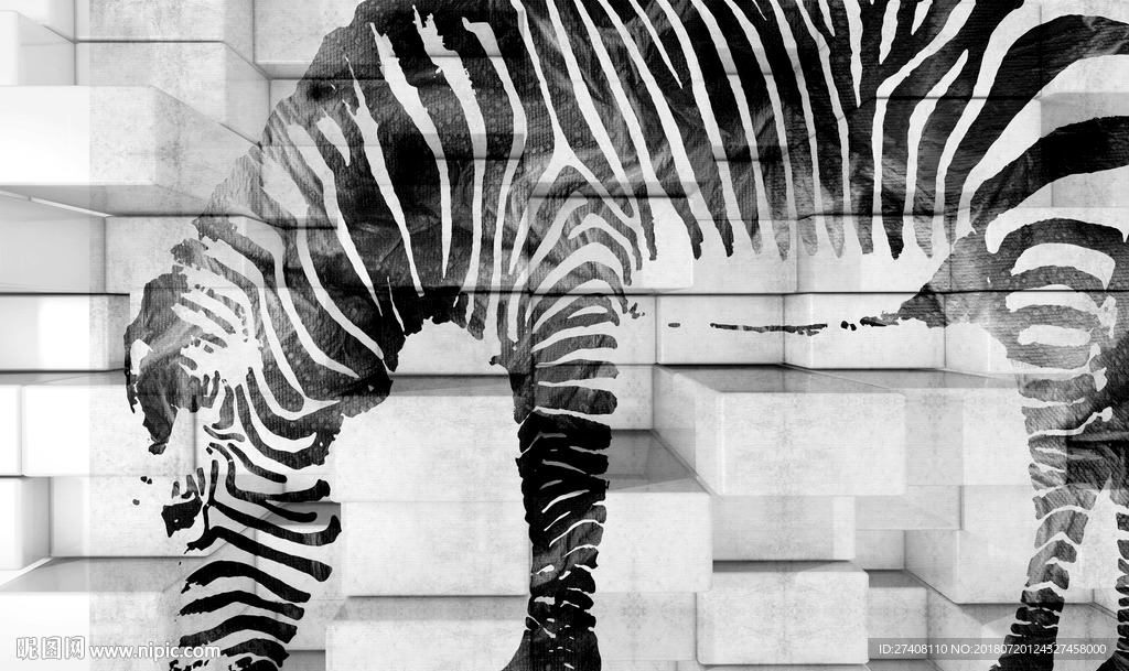 斑马背景墙