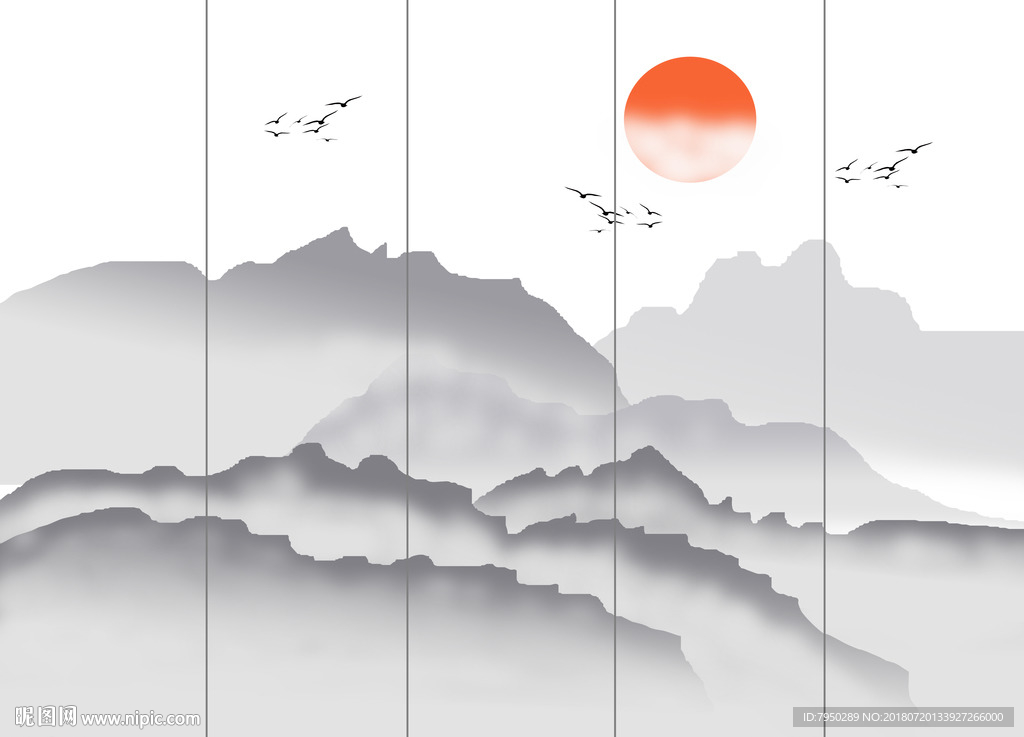 新中式背景墙