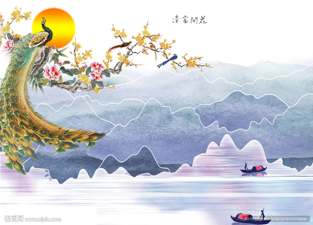 新中式背景墙