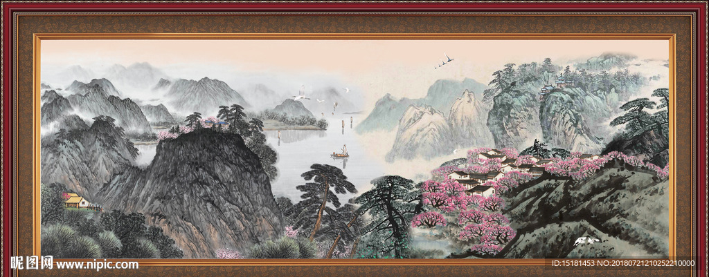 水墨国画山水