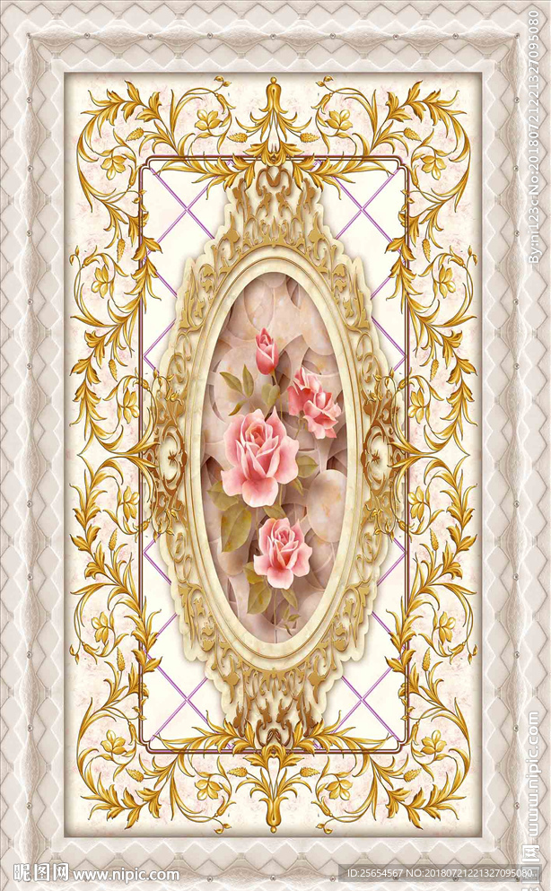 软包花纹天顶壁画