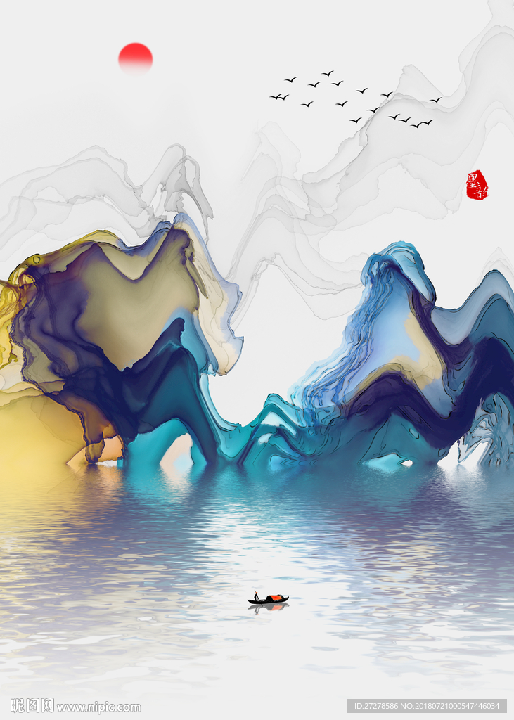 唯美山水装饰画