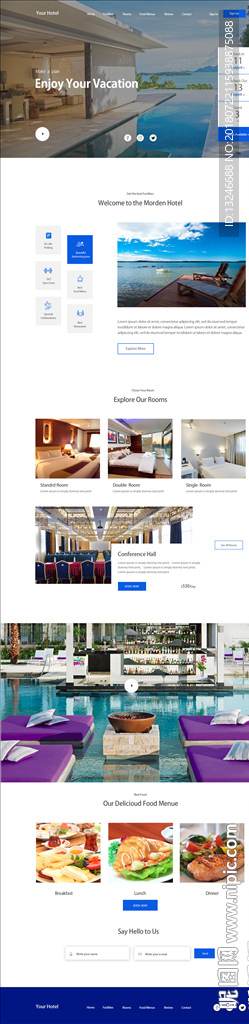 旅游酒店网页设计