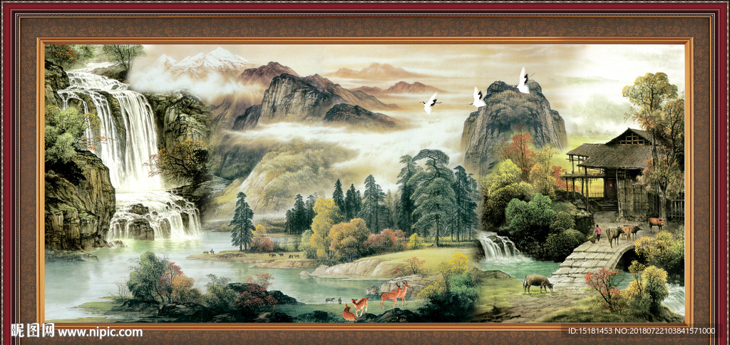 巨幅山水画