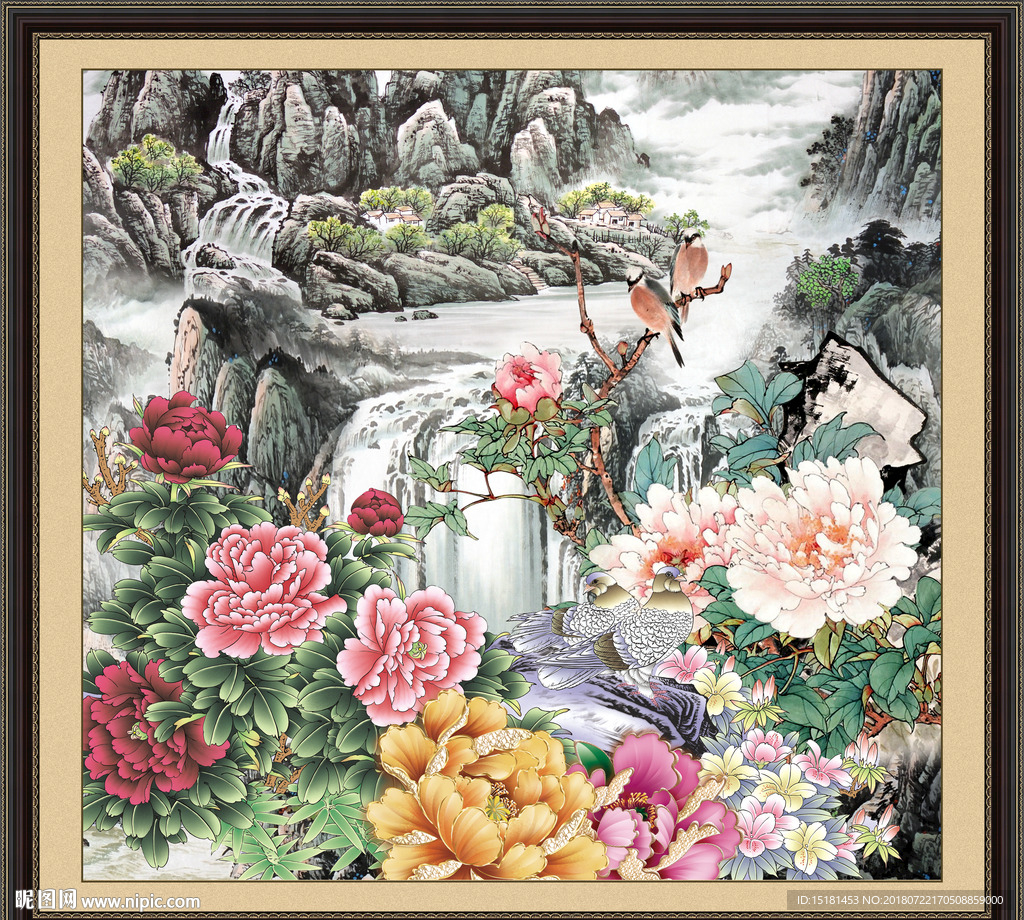 国画牡丹