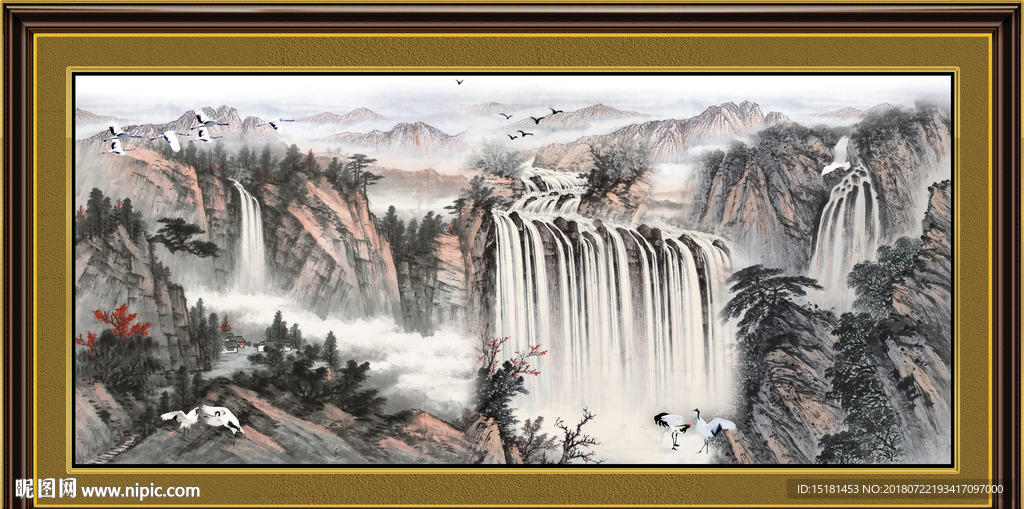 水墨国画山水