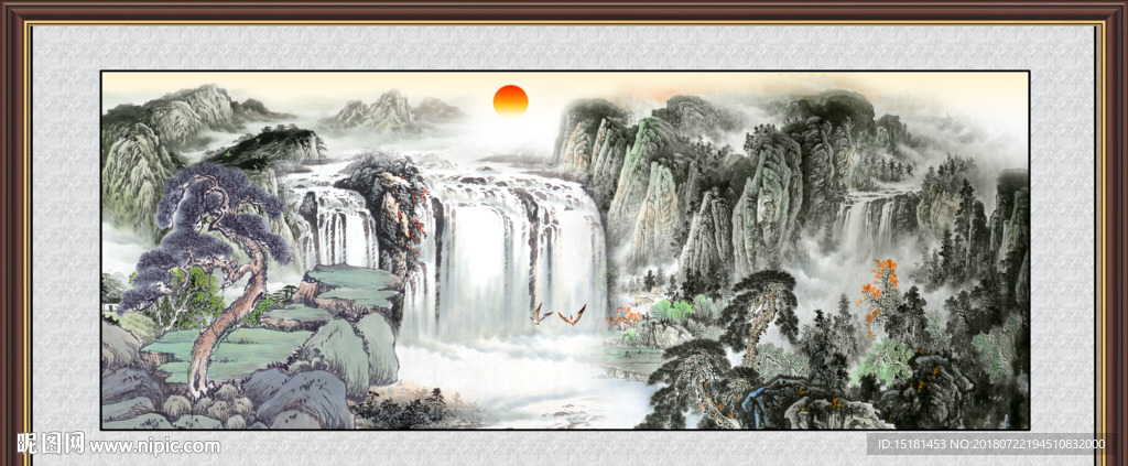 水墨国画山水