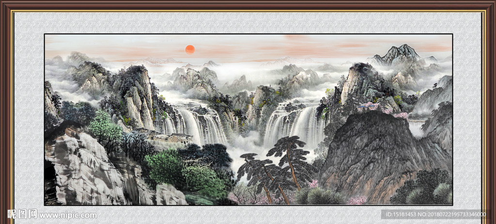 水墨国画山水
